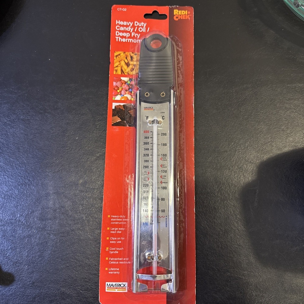Maverick redirect check CT-02‎ Heavy Duty Candy-Oil-Deep Fry Thermometer, NIP